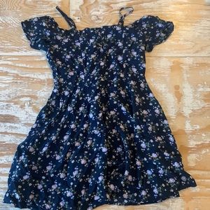 Dark blue floral off the shoulder Children’s Place dress